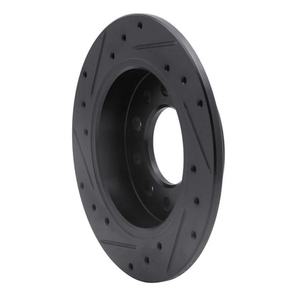 R1 Concepts R1 03-08 Hyundai Tiburon Rear Right Drilled & Slotted Black Brake Rotor