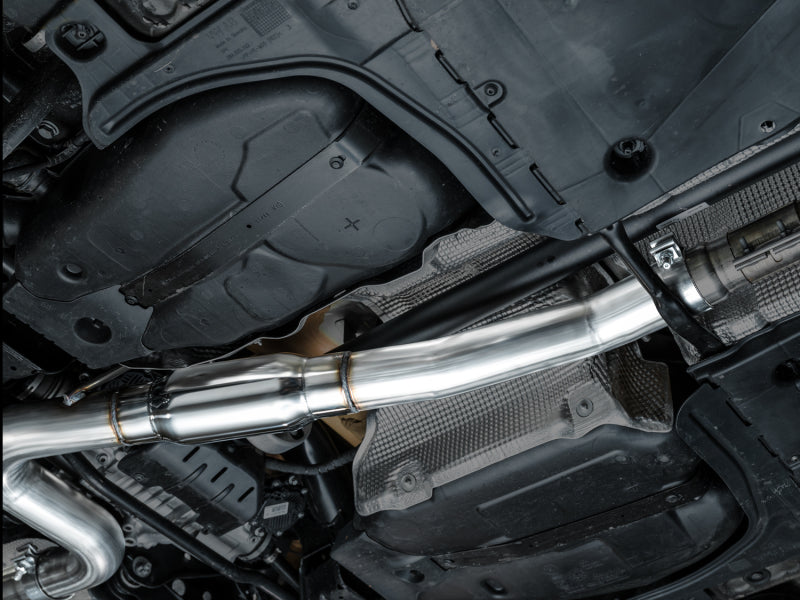AWE Tuning MK8 Volkswagen Golf R 3in Touring Edition Quad Exhaust - Chrome Silver Tips