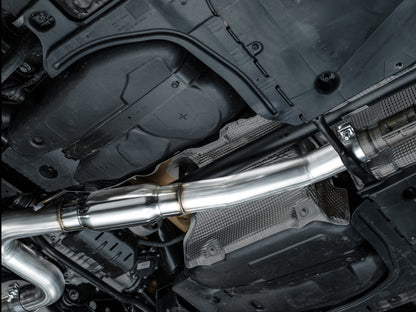 AWE Tuning MK8 Volkswagen Golf R 3in Touring Edition Quad Exhaust - Chrome Silver Tips