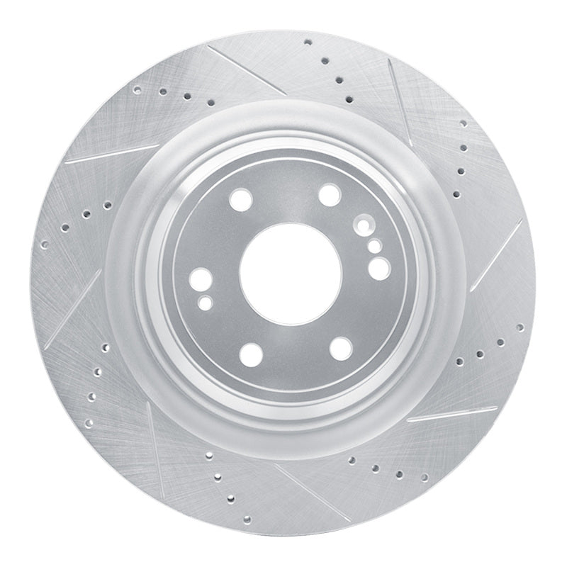 R1 Concepts R1 14-20 Cadillac Escalade Front Right Drilled & Slotted Silver Brake Rotor