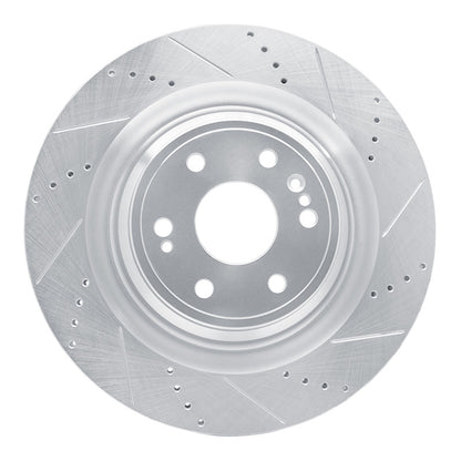 R1 Concepts R1 14-20 Cadillac Escalade Front Right Drilled & Slotted Silver Brake Rotor