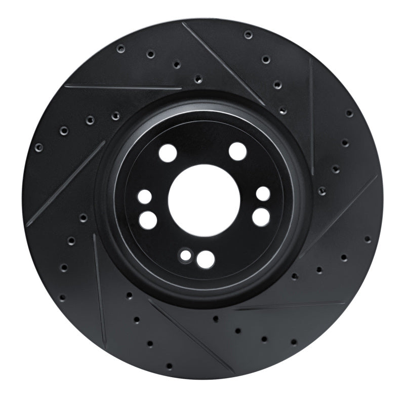 R1 Concepts R1 2020-2025 Mercedes-Benz GLE350 Front Right Drilled & Slotted Black Brake Rotor