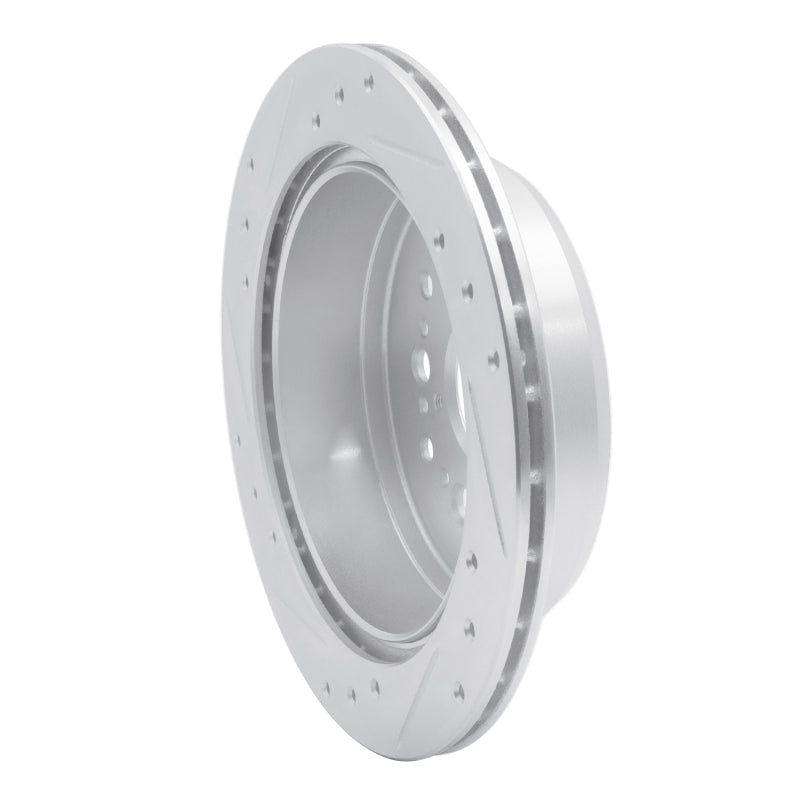 R1 Concepts R1 90-92 Lexus LS400 Rear Right Drilled & Slotted Silver Brake Rotor