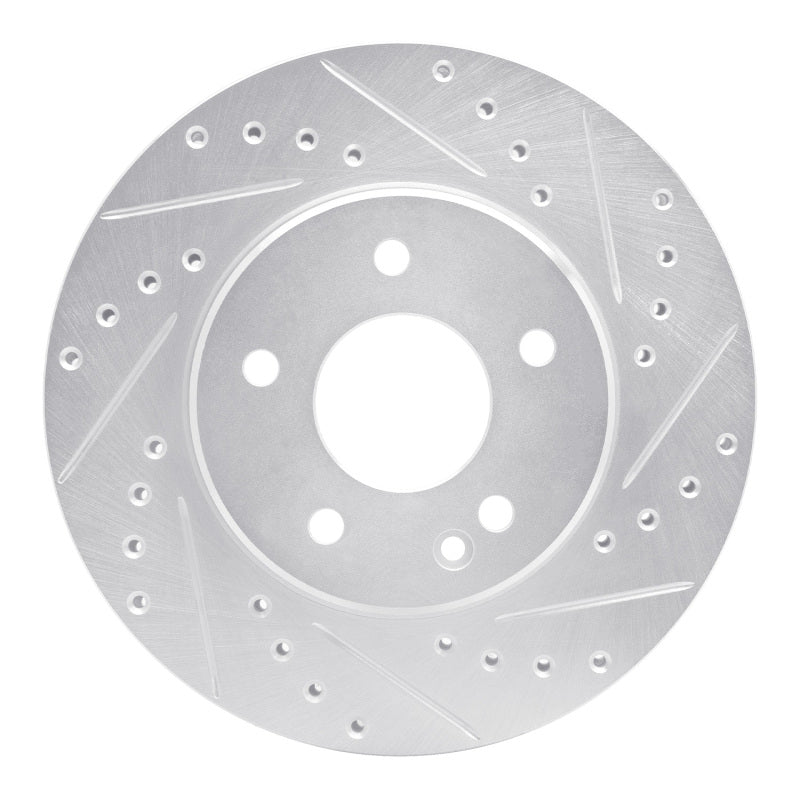 R1 Concepts R1 94-97 Mercedes-Benz C230 Front Right Drilled & Slotted Silver Brake Rotor