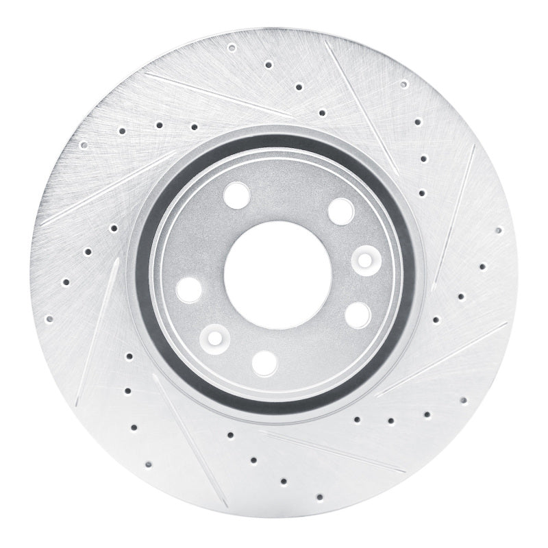 R1 Concepts R1 10-17 Renault SAFRANE (Mexico) Front Right Drilled & Slotted Silver Brake Rotor