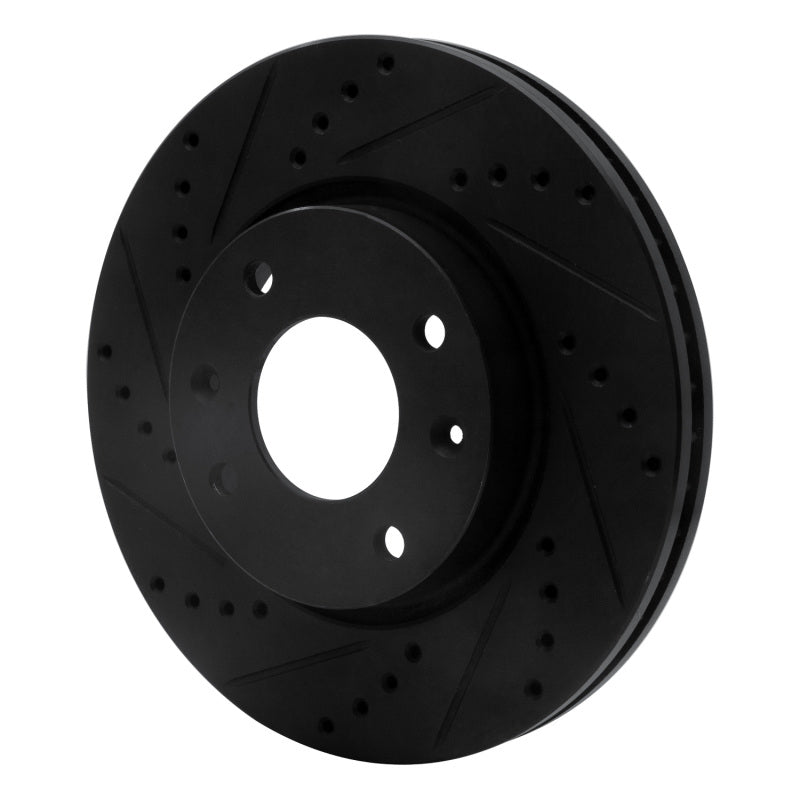 R1 Concepts R1 02-06 Hyundai Sonata Front Left Drilled & Slotted Black Brake Rotor