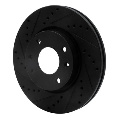 R1 Concepts R1 02-06 Hyundai Sonata Front Left Drilled & Slotted Black Brake Rotor