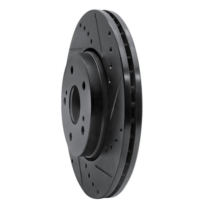 R1 Concepts R1 10-13 Suzuki Kizashi Front Right Drilled & Slotted Black Brake Rotor