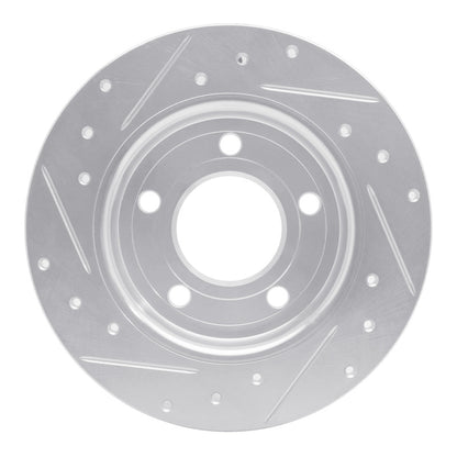 R1 Concepts R1 04-13 Mazda 3 Rear Right Drilled & Slotted Silver Brake Rotor
