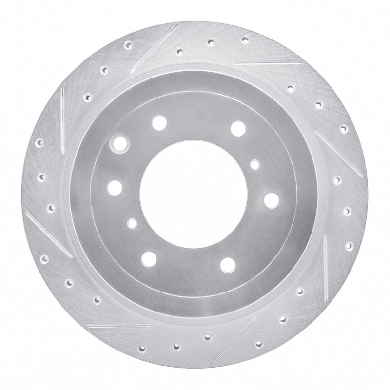 R1 Concepts R1 08-14 Mitsubishi Montero Limited (Mexico) Rear Left Drilled & Slotted Silver Brake Rotor