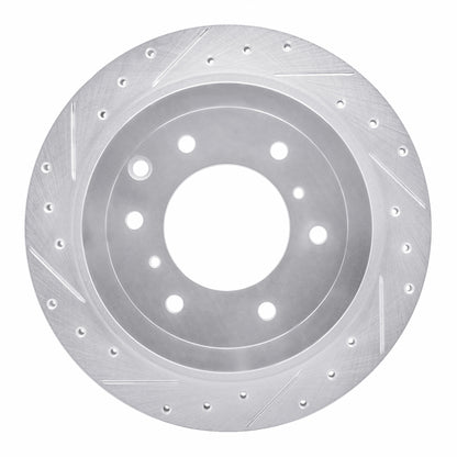 R1 Concepts R1 08-14 Mitsubishi Montero Limited (Mexico) Rear Left Drilled & Slotted Silver Brake Rotor