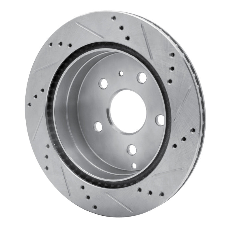 R1 Concepts R1 09-20 Chevrolet Express 4500 Rear Left Drilled & Slotted Silver Brake Rotor