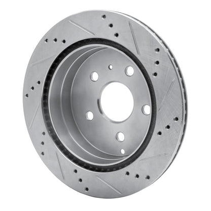 R1 Concepts R1 09-20 Chevrolet Express 4500 Rear Left Drilled & Slotted Silver Brake Rotor
