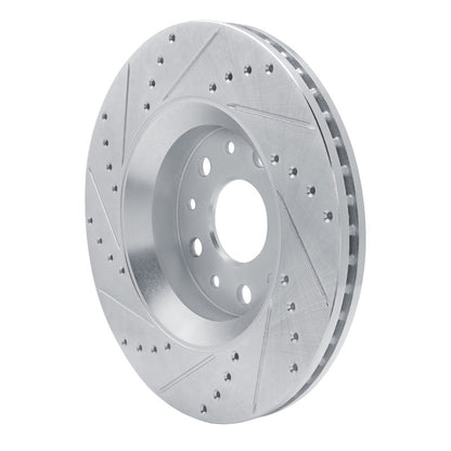 R1 Concepts R1 18-25 Jeep Gladiator Front Right Drilled & Slotted Silver Brake Rotor