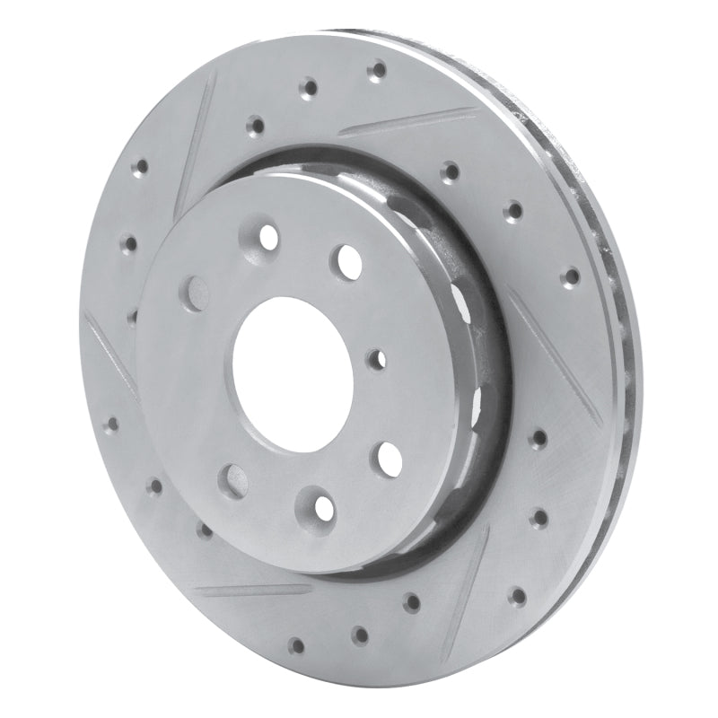 R1 Concepts R1 94-00 Kia SPECTRA Front Left Drilled & Slotted Silver Brake Rotor