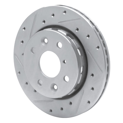 R1 Concepts R1 94-00 Kia SPECTRA Front Left Drilled & Slotted Silver Brake Rotor