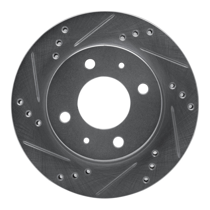R1 Concepts R1 98-12 Dodge ATOS (Mexico) Front Left Drilled & Slotted Silver Brake Rotor