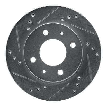 R1 Concepts R1 98-12 Dodge ATOS (Mexico) Front Left Drilled & Slotted Silver Brake Rotor