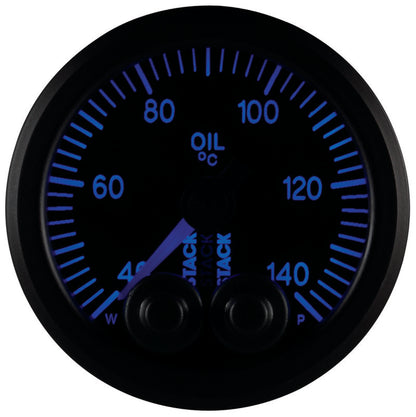 Autometer Stack 52mm 40-140 Deg C 1/8in NPTF Male Pro-Control Oil Temp Gauge - Black
