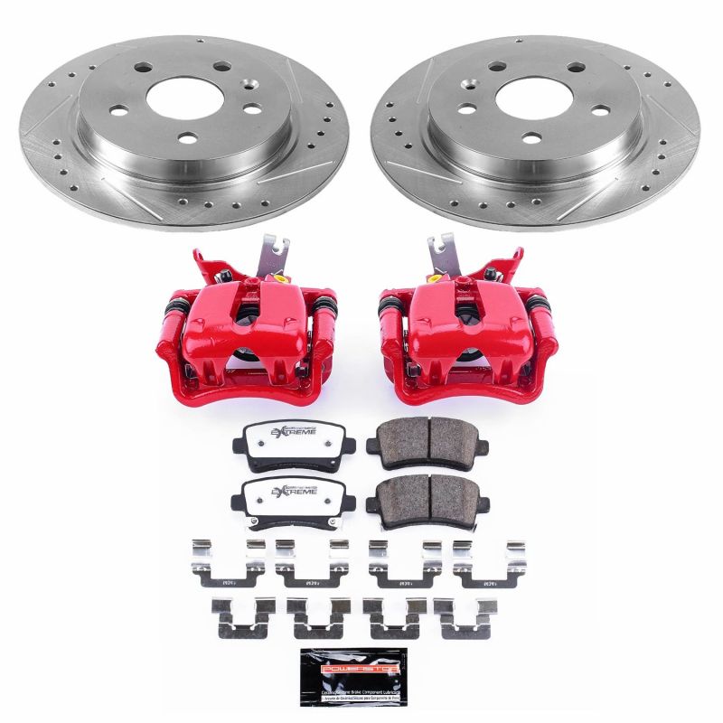 PowerStop Power Stop 14-15 Chevrolet Malibu Rear Z26 Street Warrior Brake Kit w/Calipers