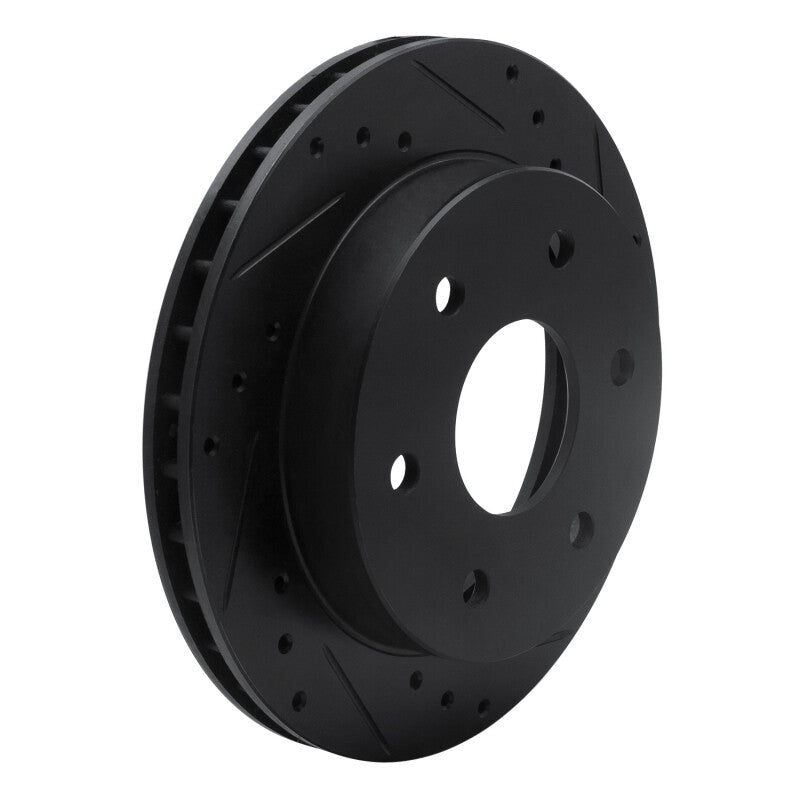 R1 Concepts R1 1988-1991 Chevrolet K1500 Front Right Drilled & Slotted Black Brake Rotor