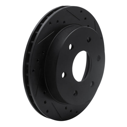 R1 Concepts R1 1988-1991 Chevrolet K1500 Front Right Drilled & Slotted Black Brake Rotor