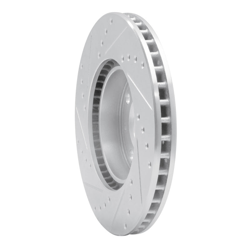 R1 Concepts R1 93-95 Volvo 850 Front Left Drilled & Slotted Silver Brake Rotor
