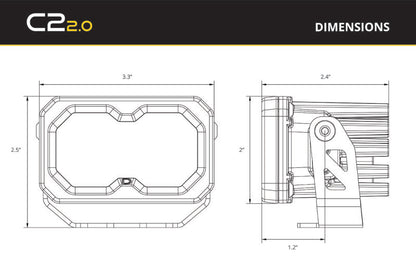 Diode Dynamics Stage Series 2 In Roll Bar Chase Light Kit SSC2 Sport - Yellow (Pair)