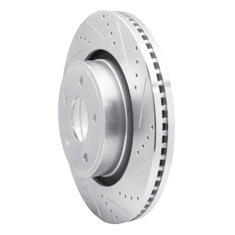 R1 Concepts R1 04-06 Dodge Ram 1500 Pickup Front Right Drilled & Slotted Silver Brake Rotor