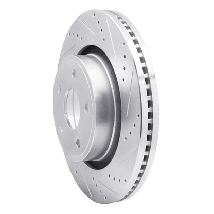 R1 Concepts R1 04-06 Dodge Ram 1500 Pickup Front Right Drilled & Slotted Silver Brake Rotor