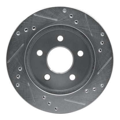 R1 Concepts R1 90-92 Ford Taurus SHO Rear Left Drilled & Slotted Silver Brake Rotor