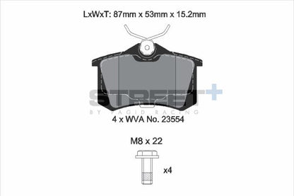 PAGID Racing T8032SP2001 STREET+ Brake Pads