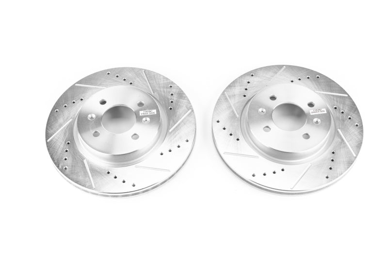 PowerStop Power Stop 2018 Hyundai Accent Front Evolution Drilled & Slotted Rotors - Pair