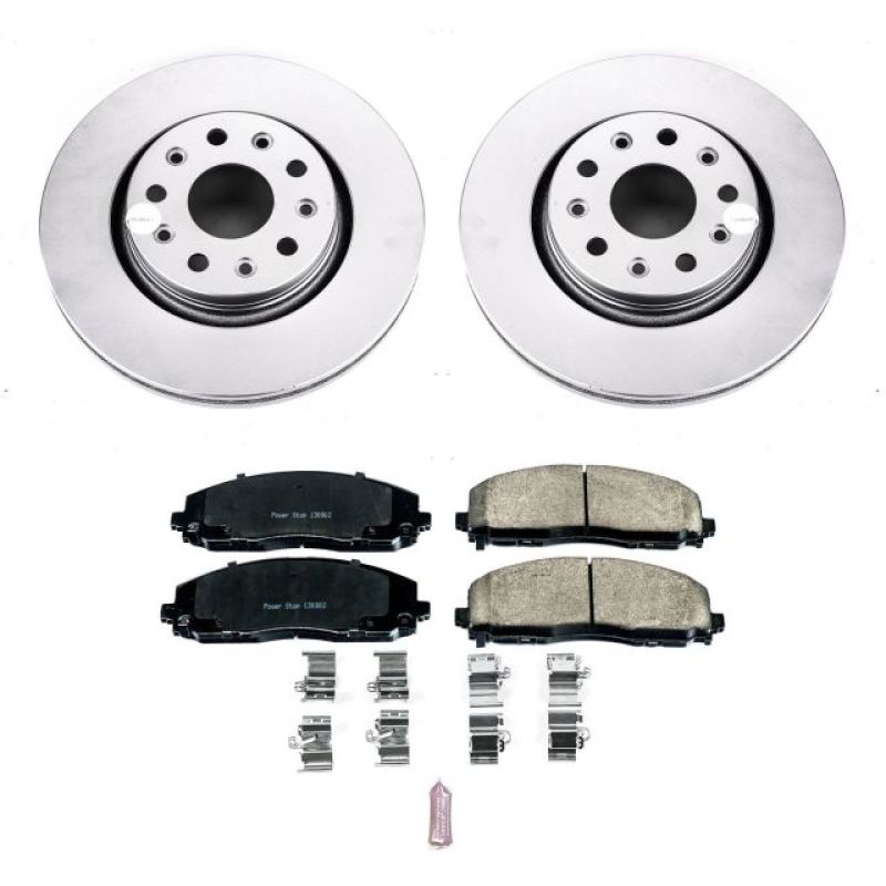 PowerStop Power Stop 18-19 Jeep Wrangler Front Z17 Evolution Geomet Coated Brake Kit