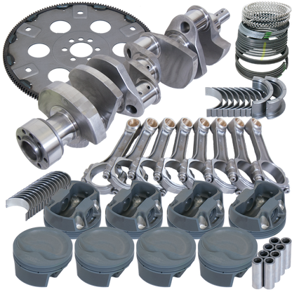 Eagle Chevy 350 1Pc 3.750in Crank 6.000in I-Beam Rod 4.030in Pistons 168 Tooth FP Balanced Assembly