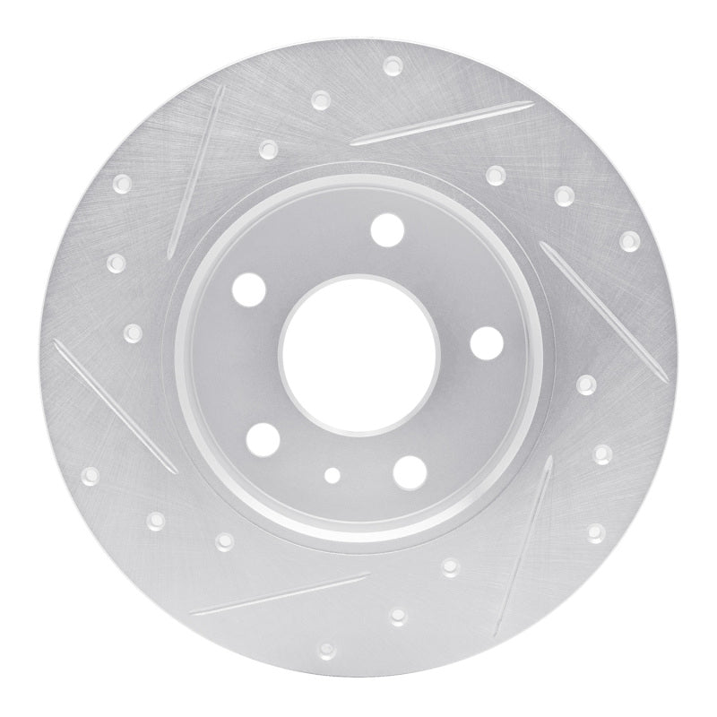 R1 Concepts R1 02-08 Chevrolet Zafira (Mexico) Rear Right Drilled & Slotted Silver Brake Rotor