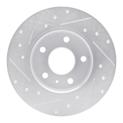 R1 Concepts R1 02-08 Chevrolet Zafira (Mexico) Rear Right Drilled & Slotted Silver Brake Rotor