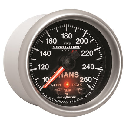 Autometer Elite 52.4mm 100-260F Transmission Temperature Peak & Warn w/ Electronic Control Gauge