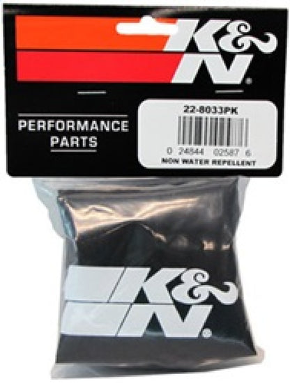 K&N Engineering K&N PreCharger Tapered Air Filter Wrap Black 6in Height / 6in Diameter