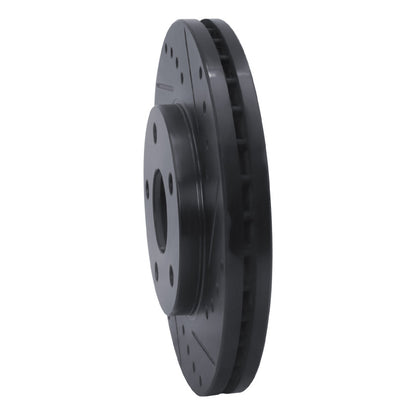 R1 Concepts R1 92-95 Toyota MR2 Front Right Drilled & Slotted Black Brake Rotor