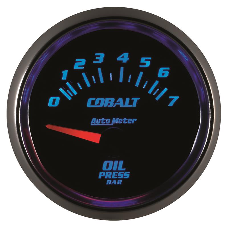 Autometer Cobalt 52mm 0-7 BAR Short Sweep Electric Oil Pressure Gauge