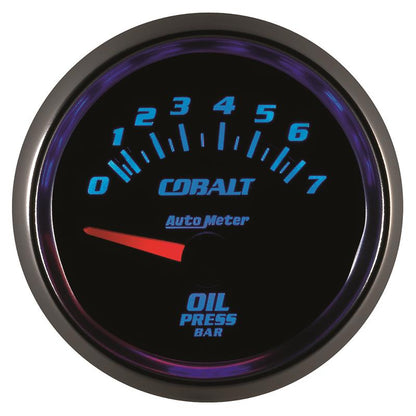 Autometer Cobalt 52mm 0-7 BAR Short Sweep Electric Oil Pressure Gauge