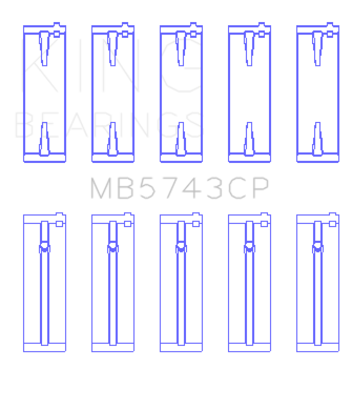 King Engine Bearings Isuzu 4HK1 (Size STD) Main Bearing Set