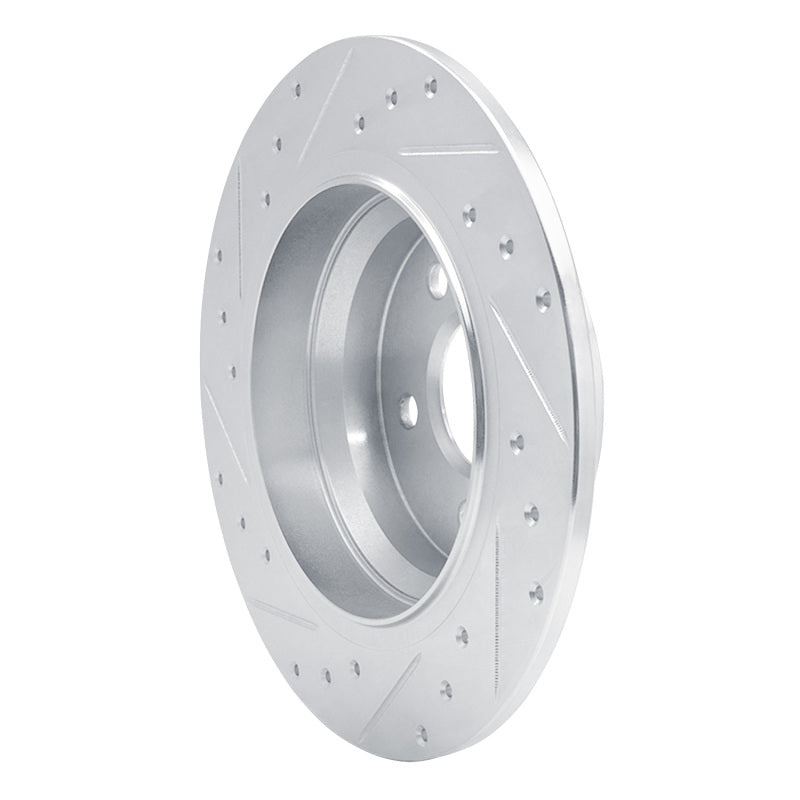 R1 Concepts R1 03-16 Mercedes-Benz E200 (Latin America) Rear Right Drilled & Slotted Silver Brake Rotor
