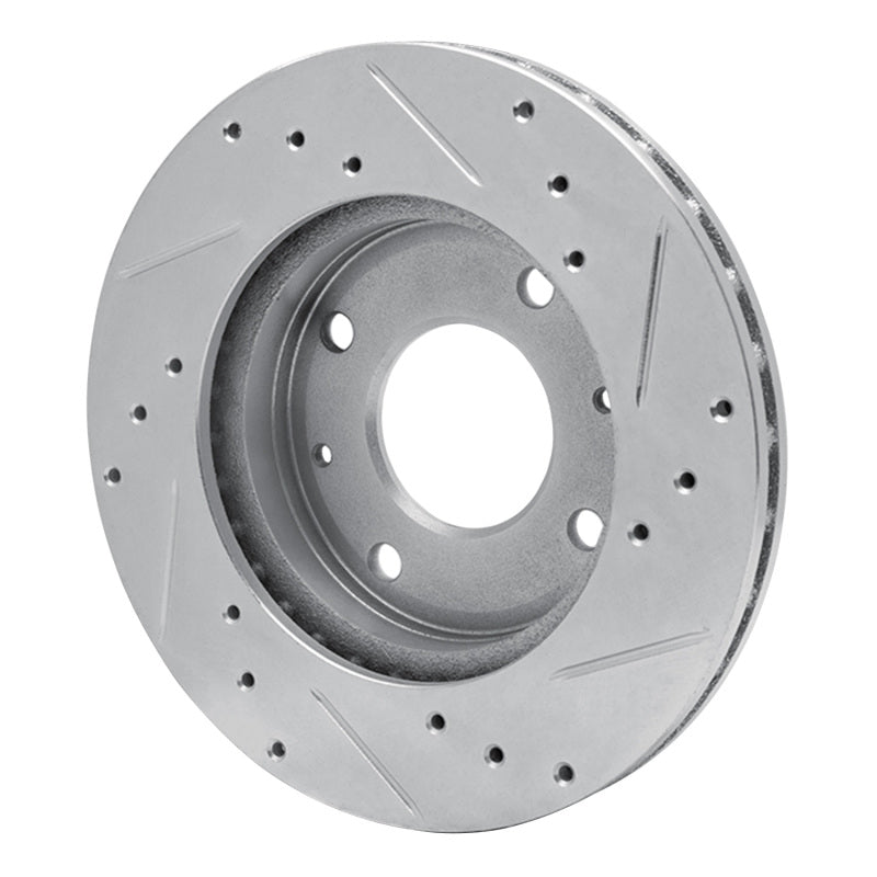 R1 Concepts R1 89-98 Hyundai SONATA Front Left Drilled & Slotted Silver Brake Rotor
