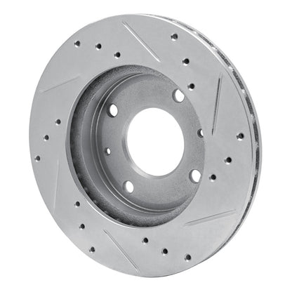R1 Concepts R1 89-98 Hyundai SONATA Front Left Drilled & Slotted Silver Brake Rotor
