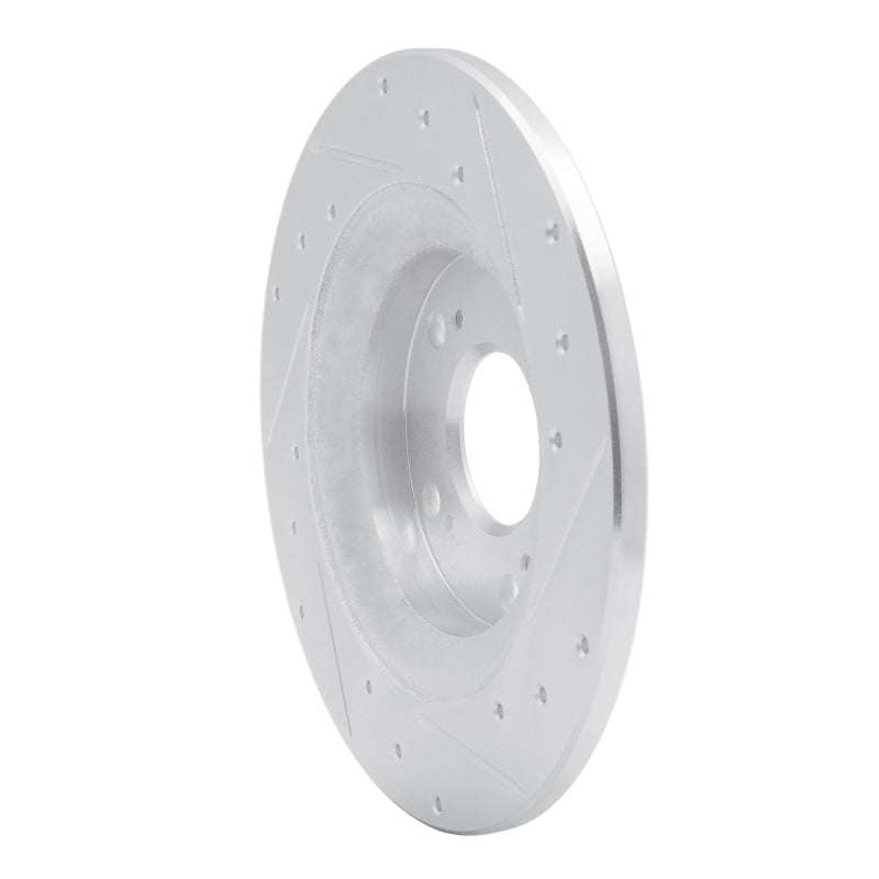 R1 Concepts R1 00-09 Honda S2000 Rear Left Drilled & Slotted Silver Brake Rotor