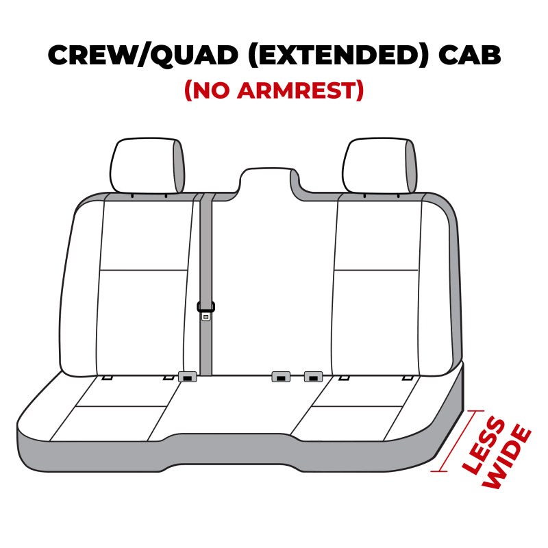 Covercraft 19-24 Dodge Ram Polycotton SeatSaver Custom Second Row Seat Covers - Grey