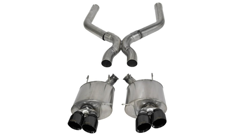 CORSA Performance Corsa 2013-2014 Ford Mustang Shelby GT500 5.8L V8 Black Sport Axle-Back + XO Exhaust