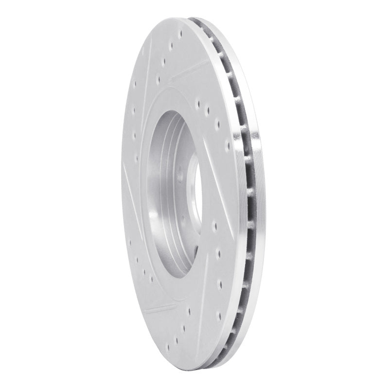 R1 Concepts R1 88-89 Eagle Medallion Front Right Drilled & Slotted Silver Brake Rotor